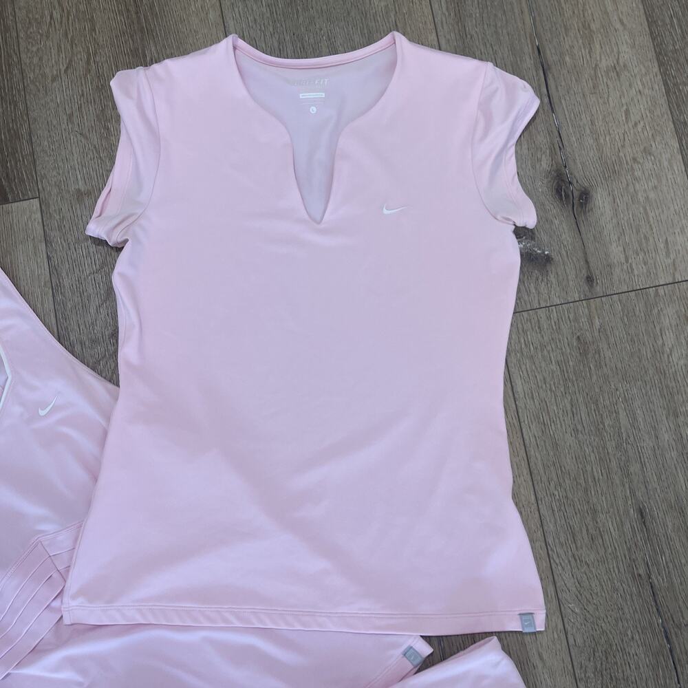 Nike Women Tennis Skirt Pink 3 Piece Set Size M* Dry Fit Pickleball Tennis Tanks - Picture 3 of 16